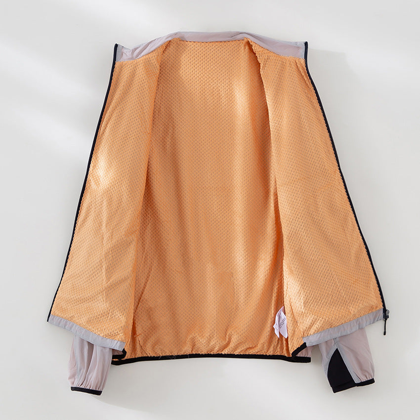 Herren Ultraleichte Wind- und Regenjacke mit durchgehendem Reißverschluss, Brusttasche und atmungsaktivem Meshfutter Drune