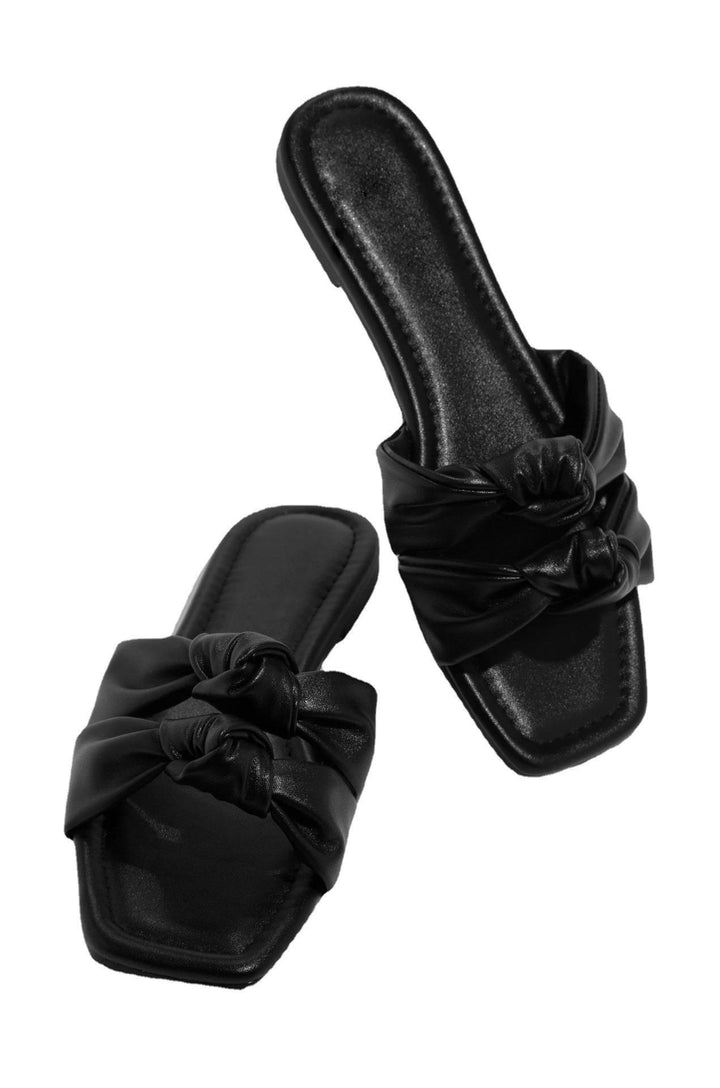 Damen Slipper mit stilvollem Knoten-Design und weichem Fußbett Drune