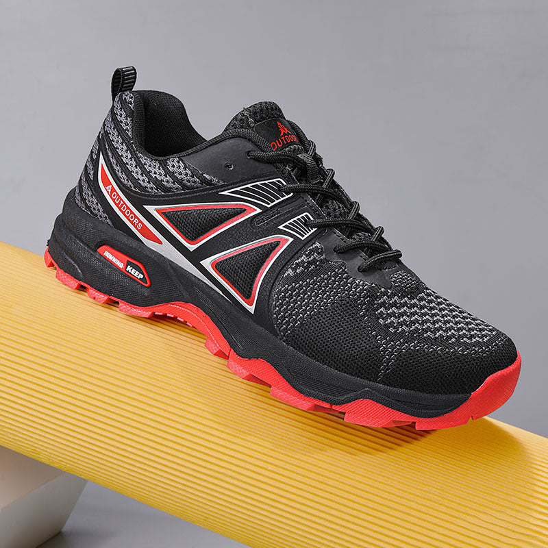 Herren robuster Trailrunning-Trekking-Sneaker mit griffiger Profilsohle und atmungsaktivem Strickoberteil Drune