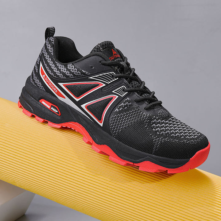 Herren robuster Trailrunning-Trekking-Sneaker mit griffiger Profilsohle und atmungsaktivem Strickoberteil Drune