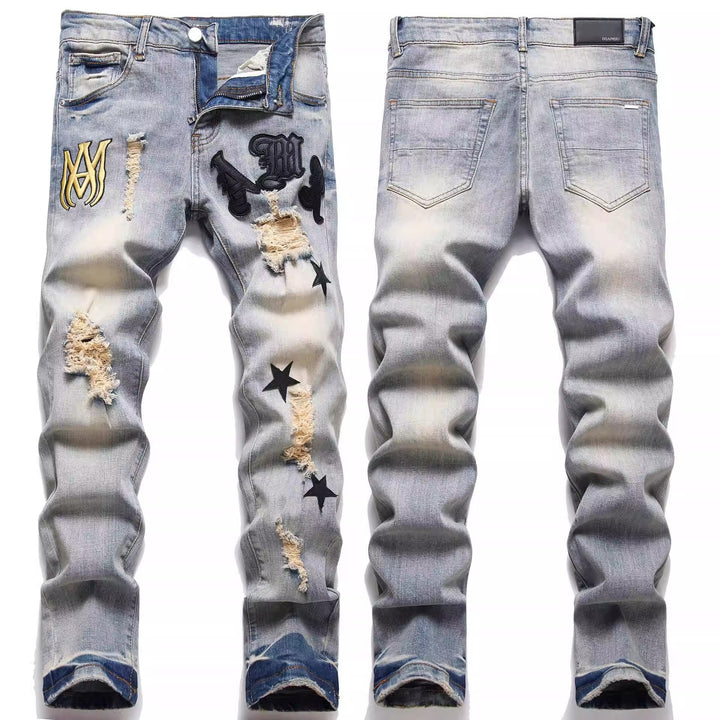 Herren Modische Slim-Fit Jeans Drune