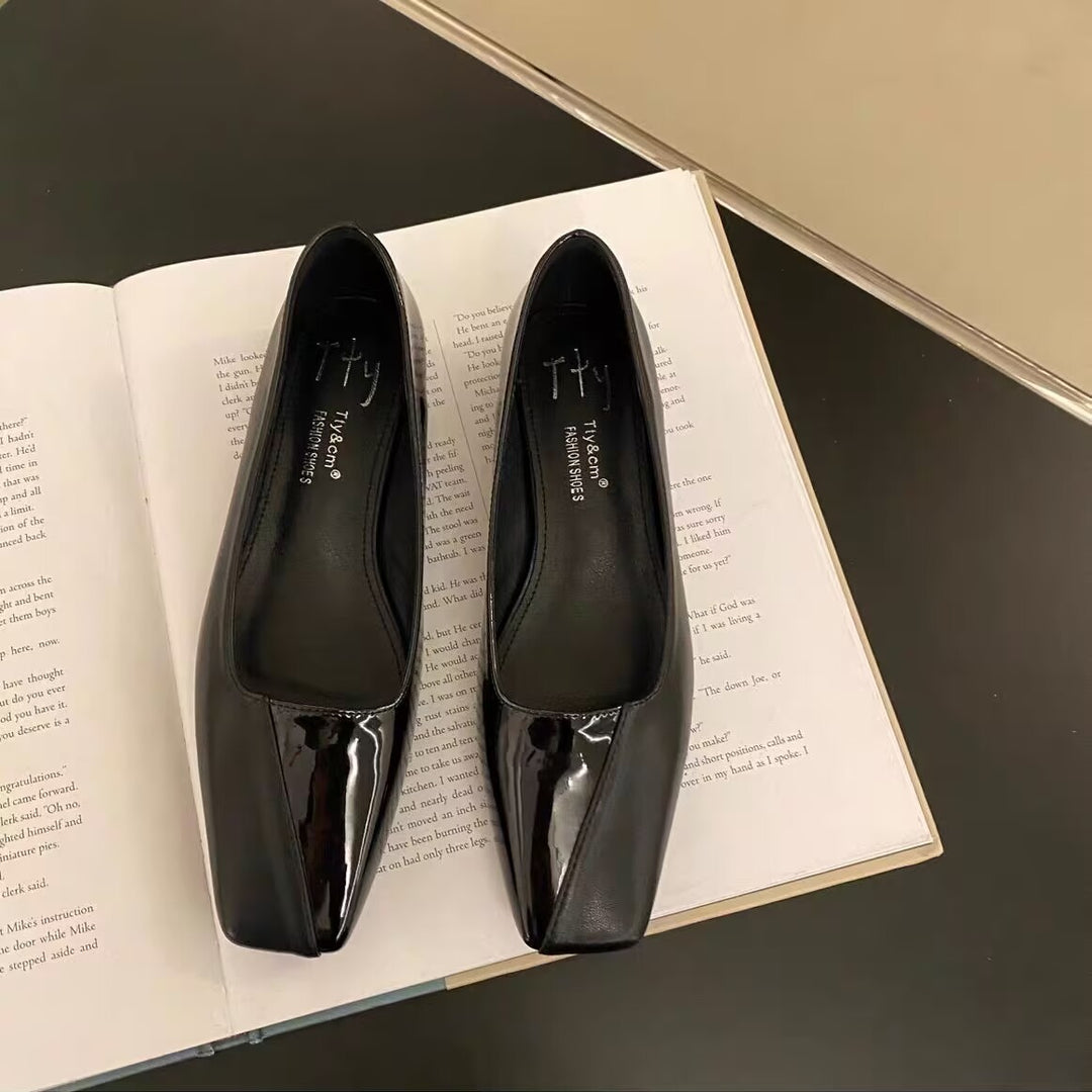 Damen Elegante Ballerina-Schuhe mit glänzendem Obermaterial und komfortabler Innensohle Drune
