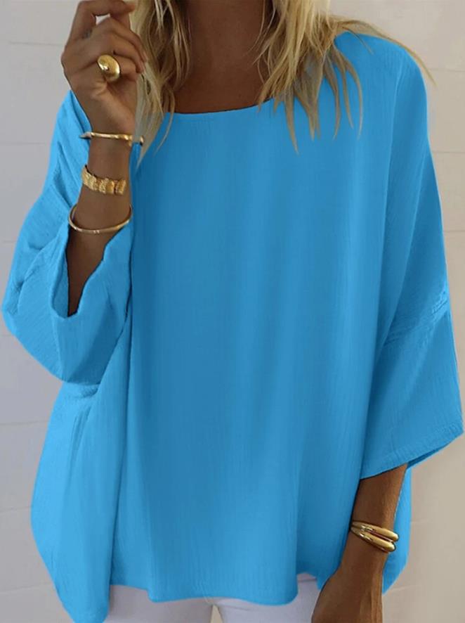 Damen Leichte Batwing Bluse Drune