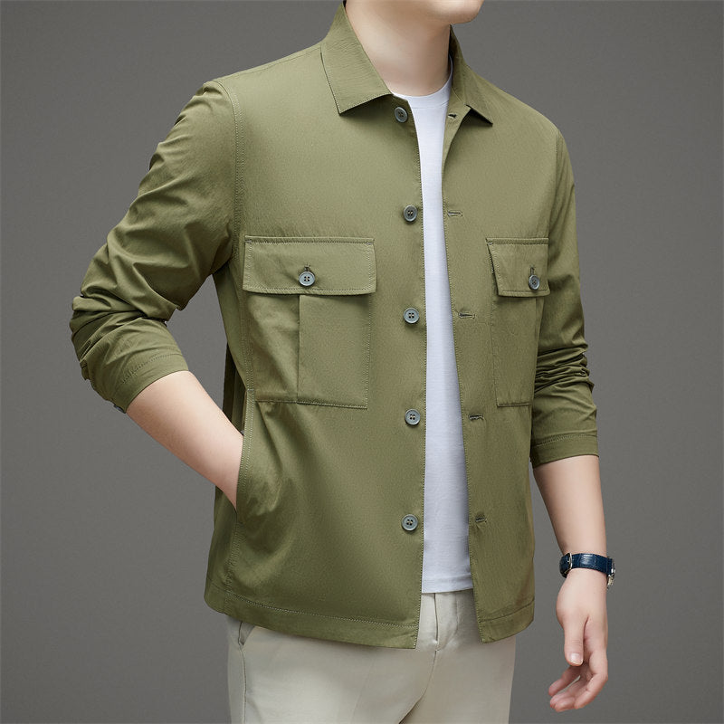 Herren leichte Utility-Jacke mit modernen Taschen Drune