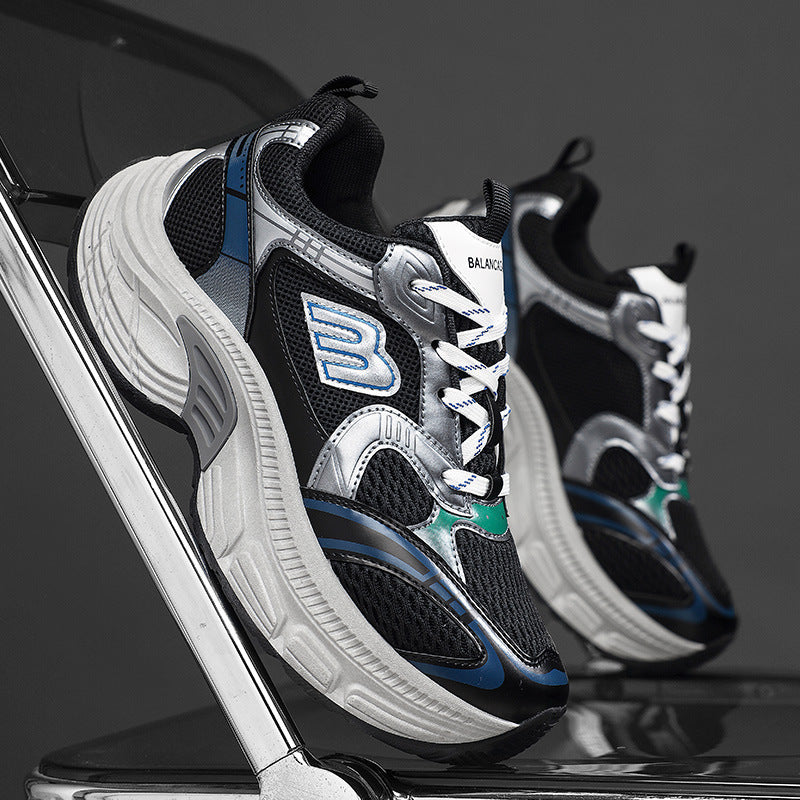 Unisex Voluminöse Mesh-Runner mit atmungsaktivem Obermaterial und stoßdämpfender Plateausohle Drune