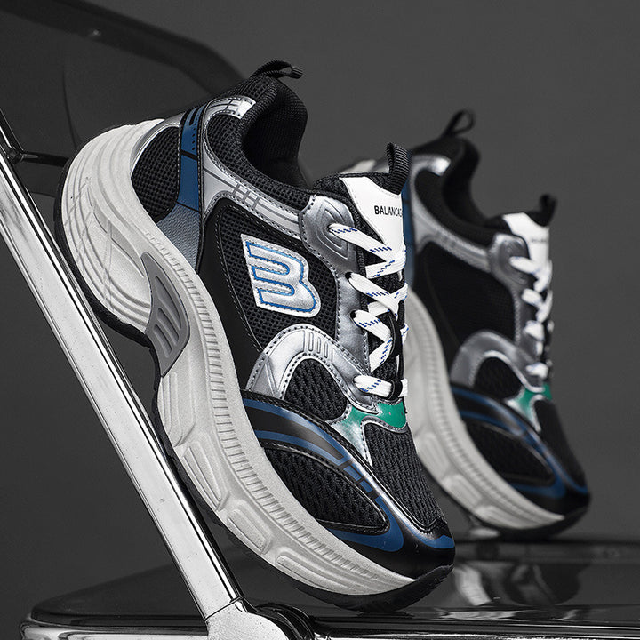 Unisex Voluminöse Mesh-Runner mit atmungsaktivem Obermaterial und stoßdämpfender Plateausohle Drune