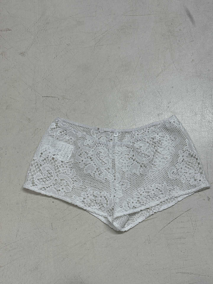Damen Spitzenshirt mit elegantem Kragen und Knopfdetail Drune