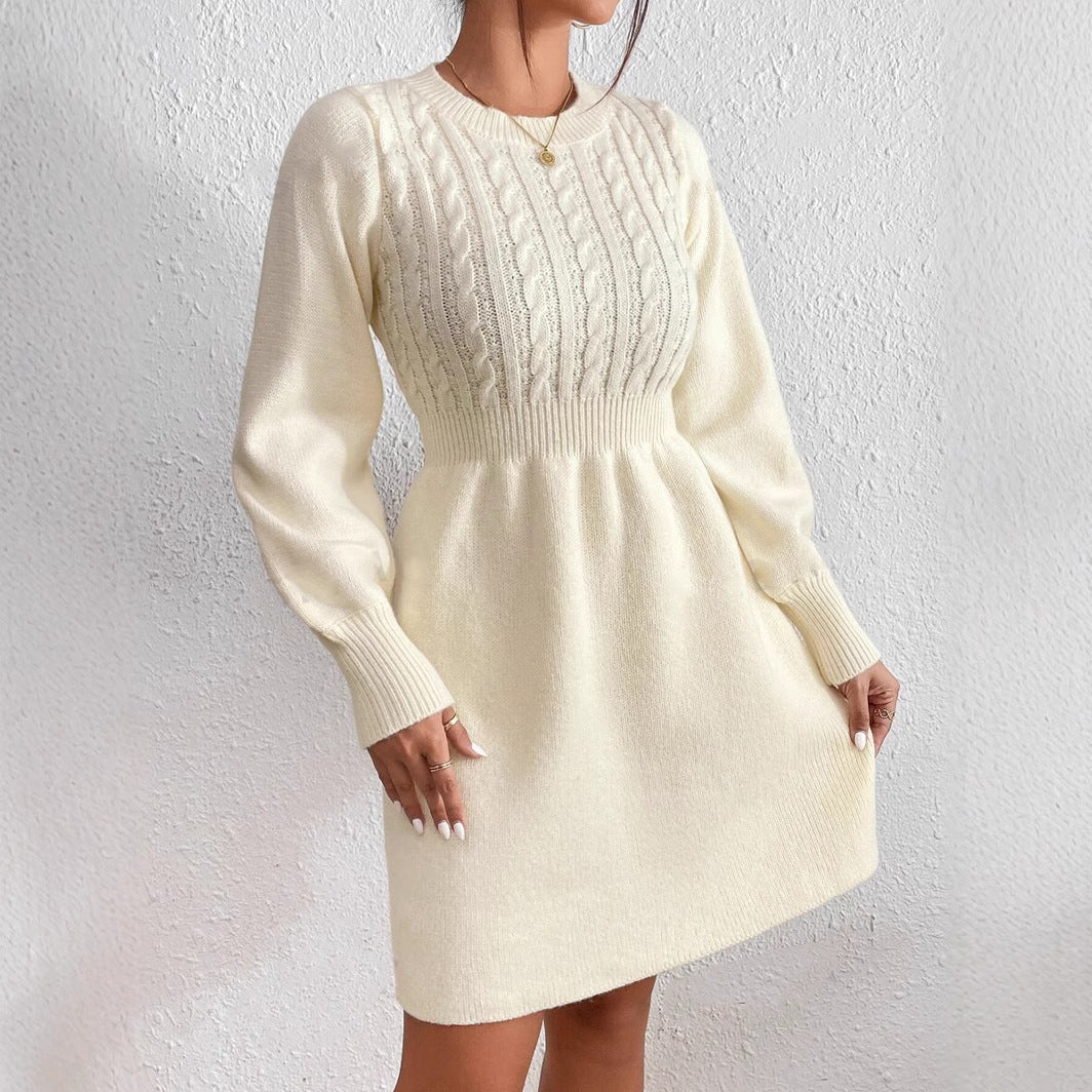 Damen Strickkleid mit strukturiertem Oberteil Drune