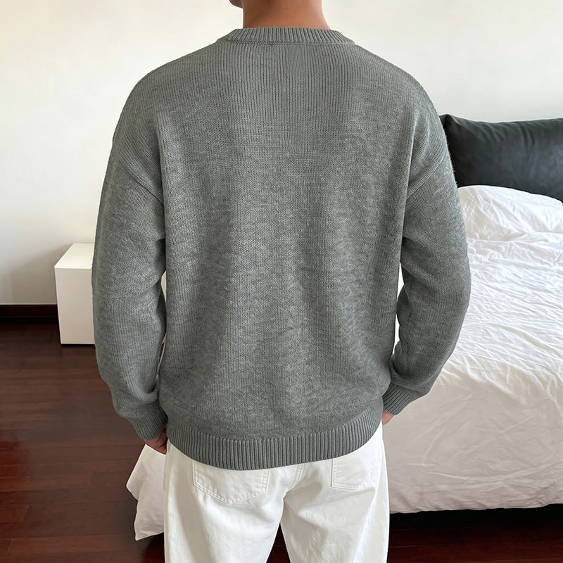 Damen Relaxed-Strickpullover mit Stern-Intarsie, Rundhalsausschnitt & lässigem Sitz Drune