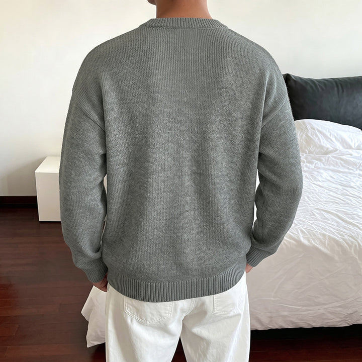 Damen Relaxed-Strickpullover mit Stern-Intarsie, Rundhalsausschnitt & lässigem Sitz Drune