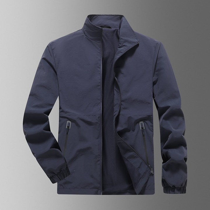 Herren Leichte Windjacke mit hohem Kragen Drune