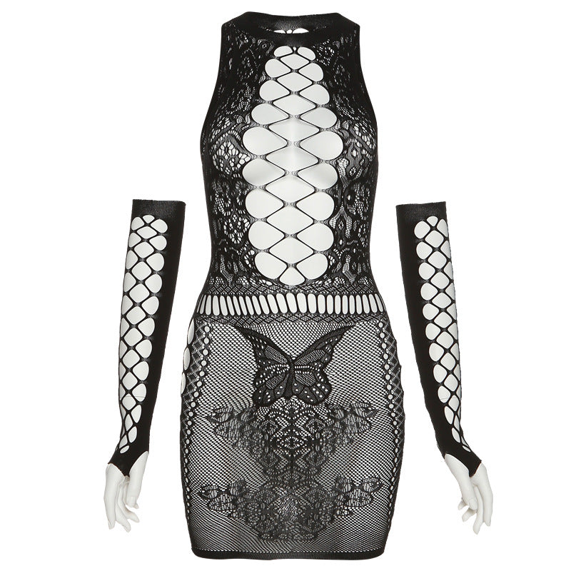 Damen Körperbetonendes Spitzenkleid Drune