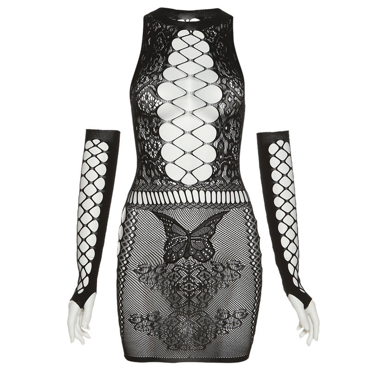Damen Körperbetonendes Spitzenkleid Drune