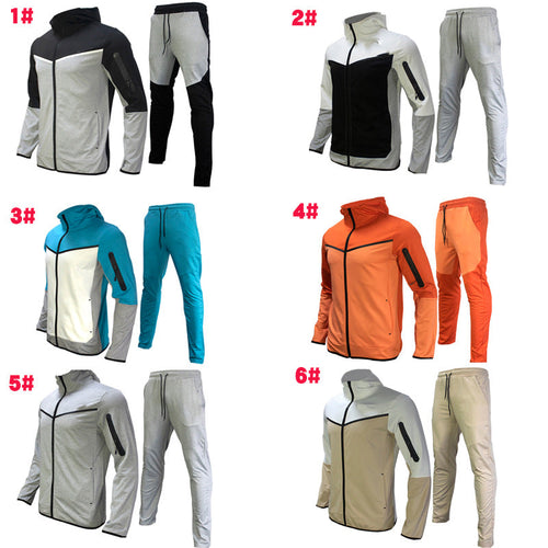 Herren sportliches Hoodie-Set mit atmungsaktiven Eigenschaften und modernen Kontrastdetails Drune