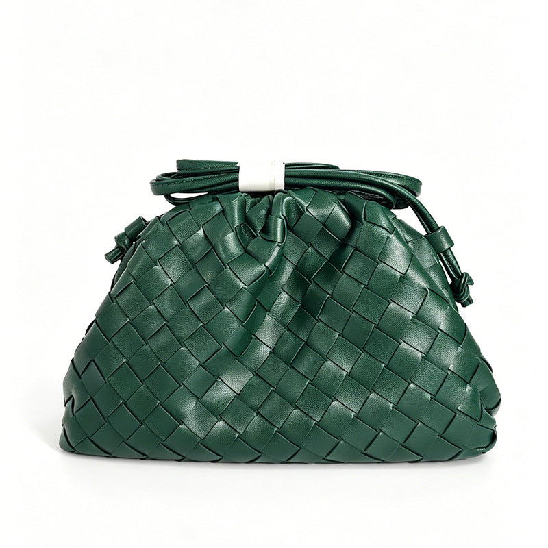 Drune | Leder Umhängetasche für Damen - Minimalistische Gewebte Tasche