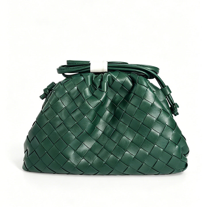 Drune | Leder Umhängetasche für Damen - Minimalistische Gewebte Tasche