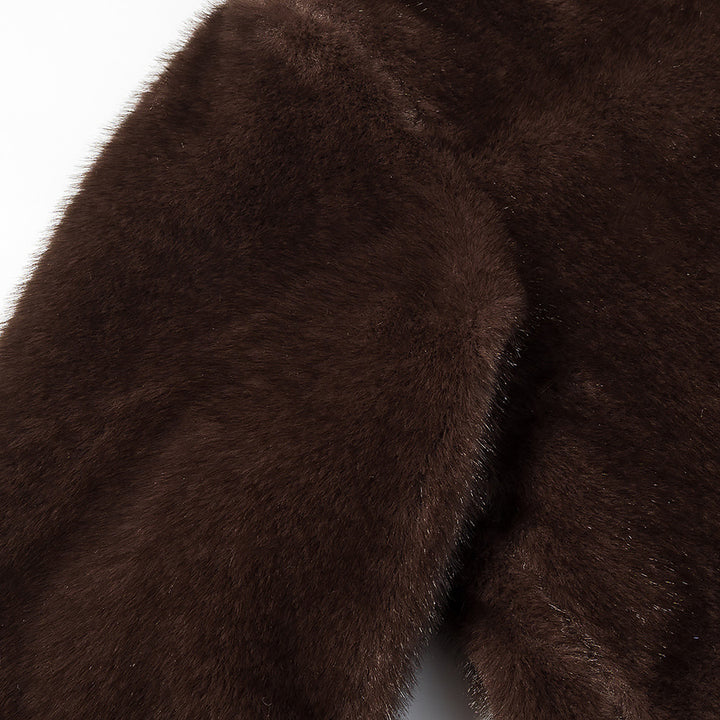 Damen Oversize Teddy-Fleece-Pullover mit halbem Reißverschluss und großer Klappentasche Drune