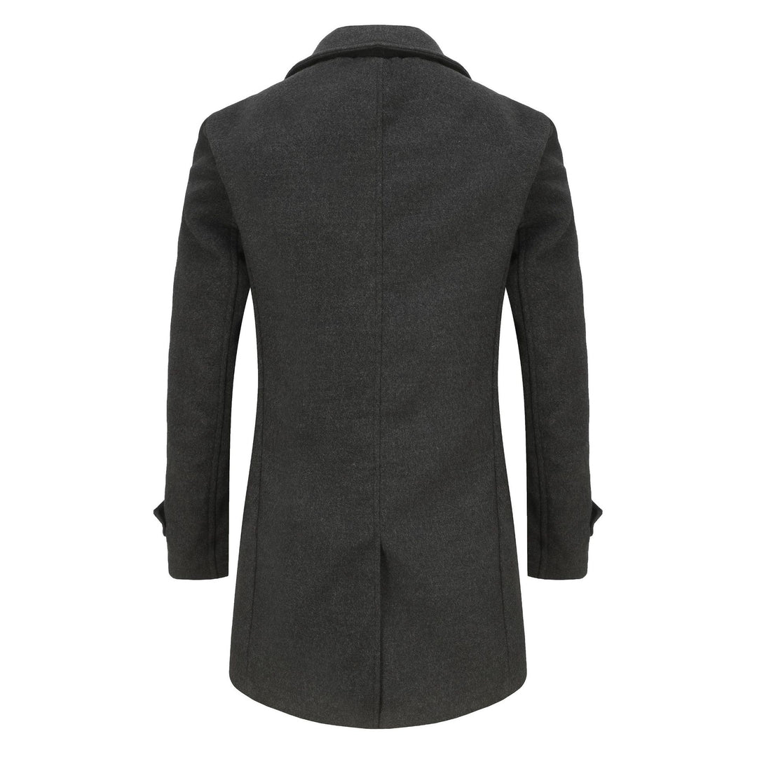 Herren stilvoller und eleganter Übercoat mit doppelter Knopfreihe Drune