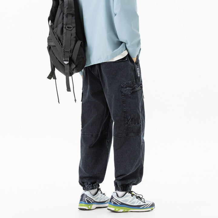 Herren Utility-Cargo-Jogger mit Gummibund, Mehrfachtaschen und Kordelzug Drune