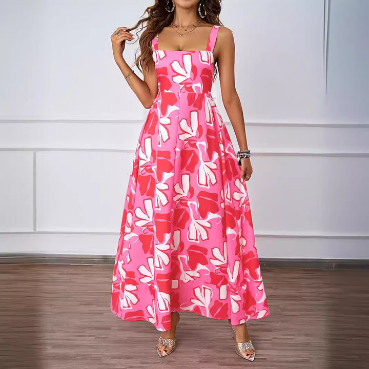 Damen Maxikleid mit floralem Design und lässigem Schnitt Drune