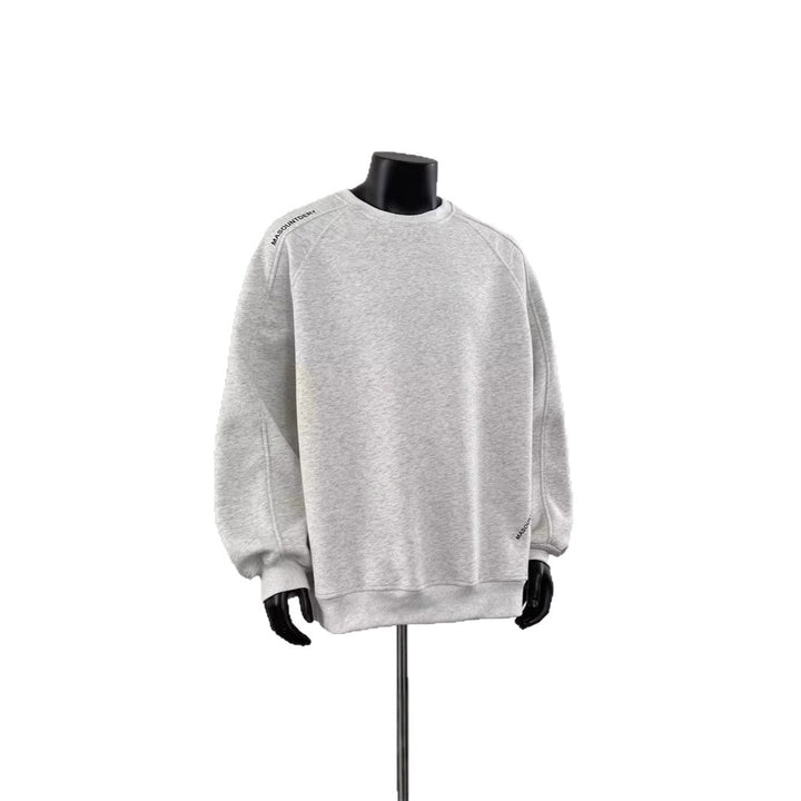 Herren Modischer Sweatshirt mit Schulter-Patch-Design Drune