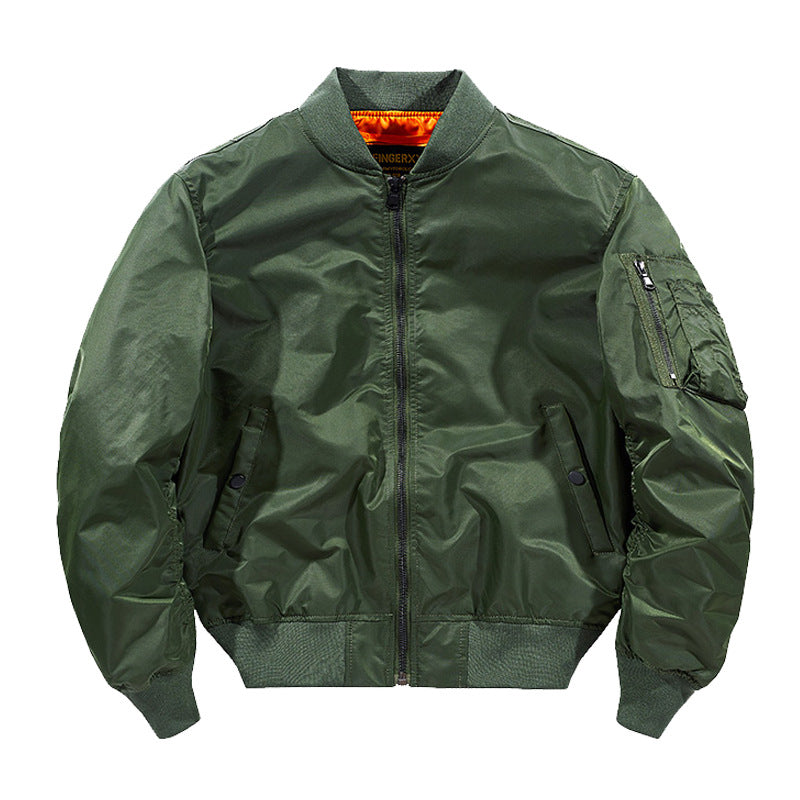 Herren  leichte MA-1 Flugbomberjacke im Stil mit Taschenutilityfach und gerippten Abschlüssen Drune