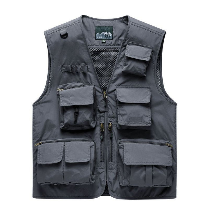 Unisex Multifunktionale Utility‑Weste mit Mesh‑Rücken und vielfachen Taschen Drune