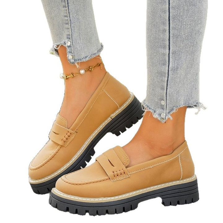 Damen Klassische Loafer mit robuster Profilsohle und gepolstertem Komfortfußbett Drune
