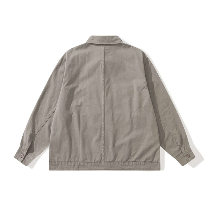 Herren Boxy-Canvas Utility-Blousonjacke mit großen Pattentaschen Drune