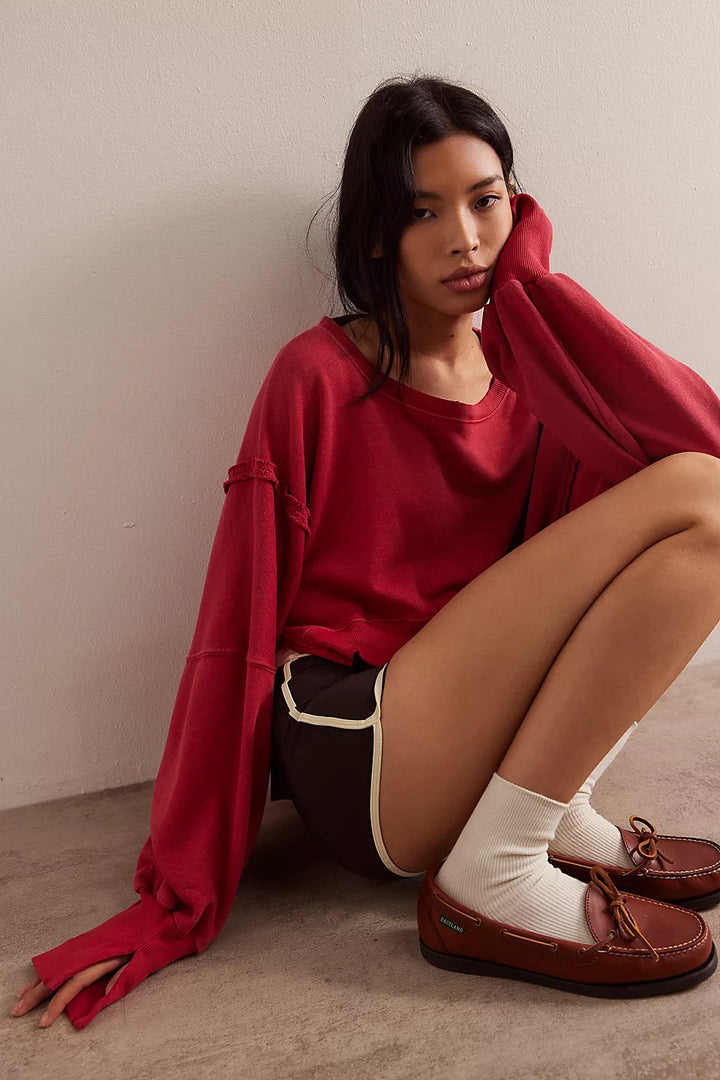 Damen lässiger Oversized Pullover Drune