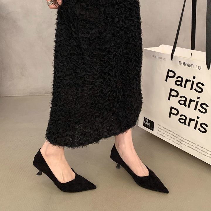 Damen elegante spitze Pumps mit klassischem Design Drune
