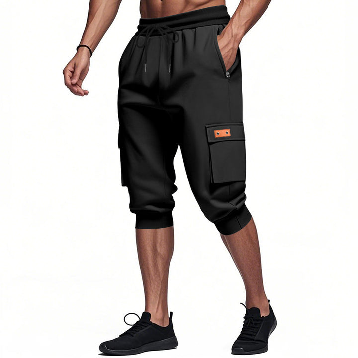 Herren lässige Cargo-Shorts mit Taschen und elastischem Bund Drune