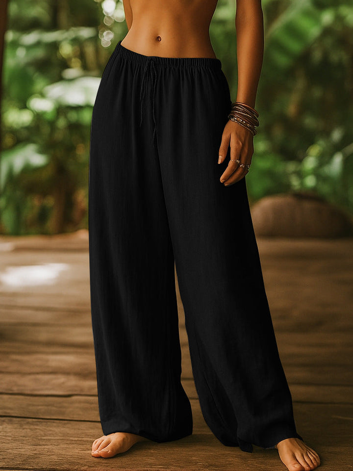 Damen Weite Leinenhose Drune