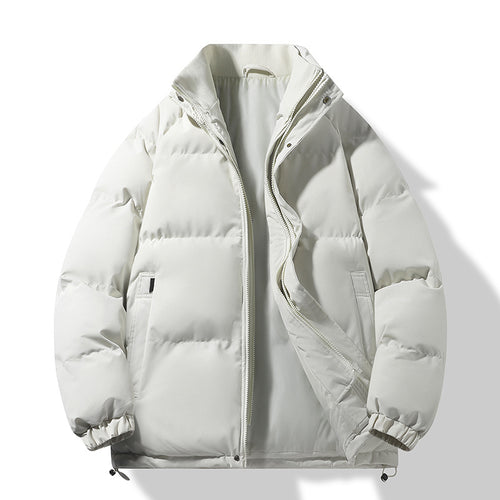 Herren Modische Thermo‑Wattierte Kurzjacke im Boxy‑Schnitt mit Rippenkragen Drune