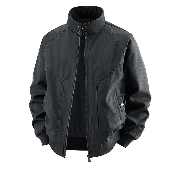 Men's  stretch canvas stand-collar utility bomber jacket Drune