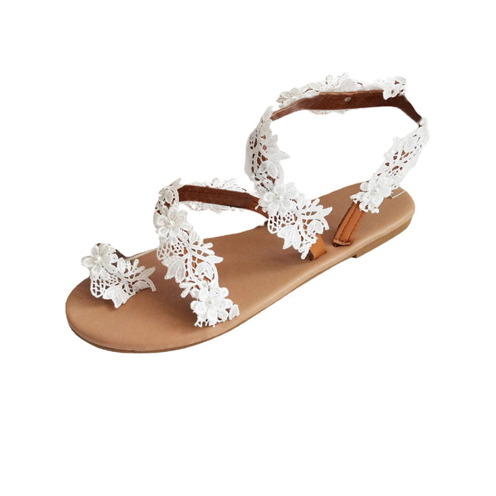 Damen Sandalen mit floralen Spitzen-Details und luftiger Fußbettgestaltung Drune
