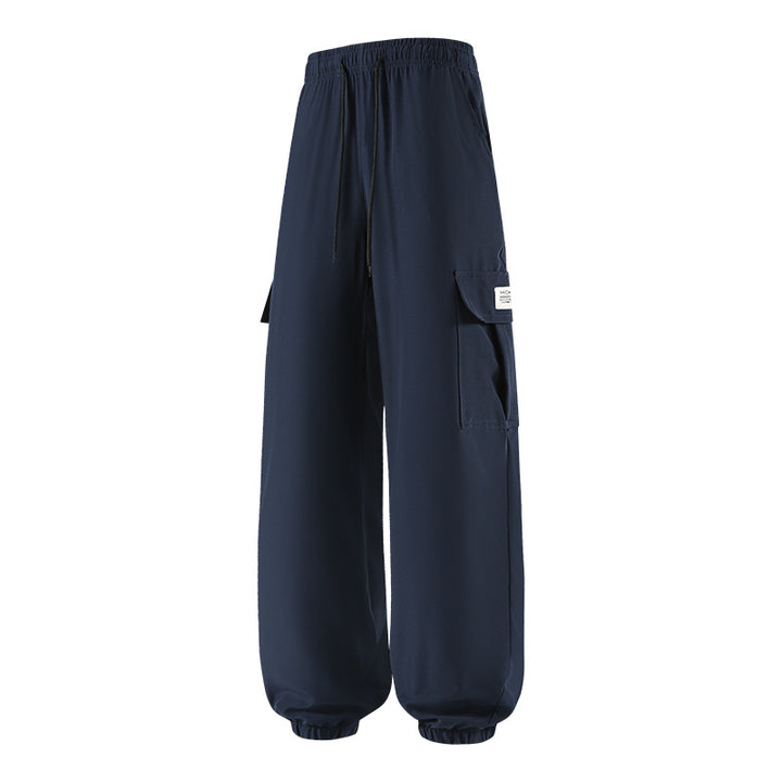 Herren Weite Cargo-Jogginghose mit Tunnelzug, elastischem Bund & Beinbündchen Drune