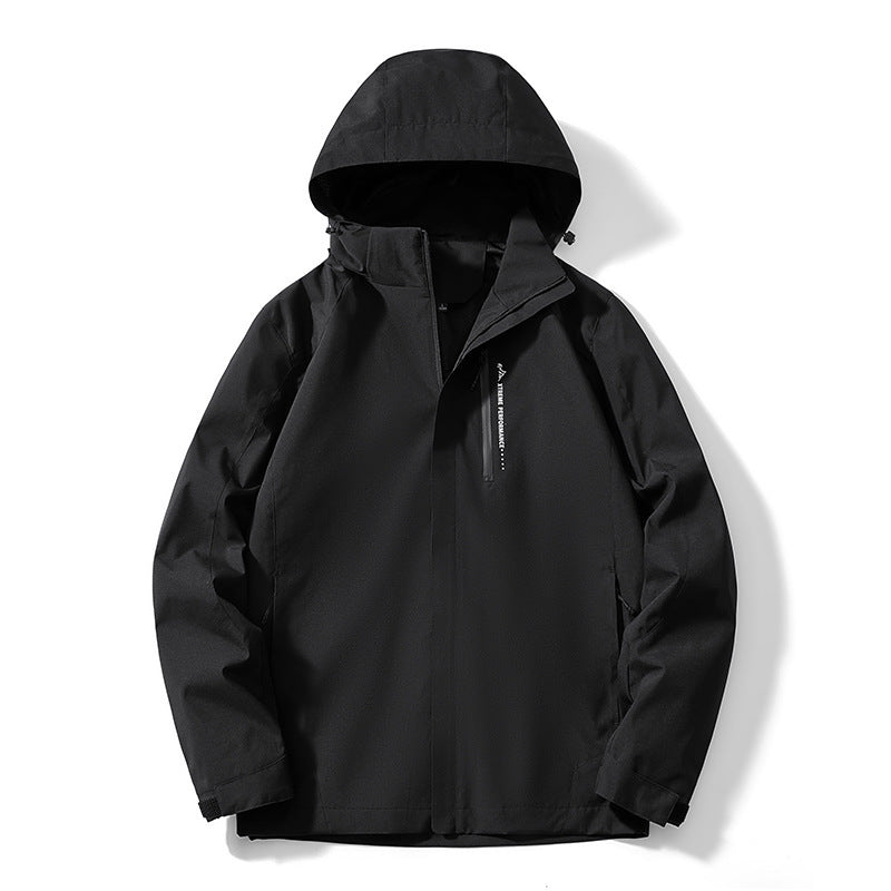 Damen Leichte zweifarbige Softshelljacke mit Kapuze, atmungsaktivem Meshfutter und Brustreißverschluss Drune