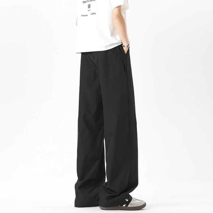 Damen Weite High‑Waist Loungehose mit elastischem Bund, Tunnelzug und Wide‑Leg-Schnitt Drune