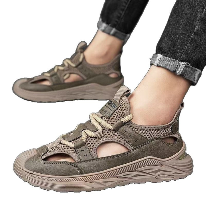 Herren Hybrid-Sneaker-Sandale mit Strickschaft und profilierter Plateau-Sohle Drune