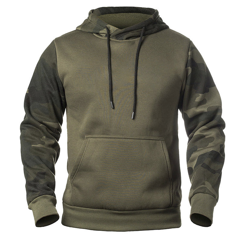 Herren Aktive Camouflage Pullover Hoodie mit Känguru Tasche Drune
