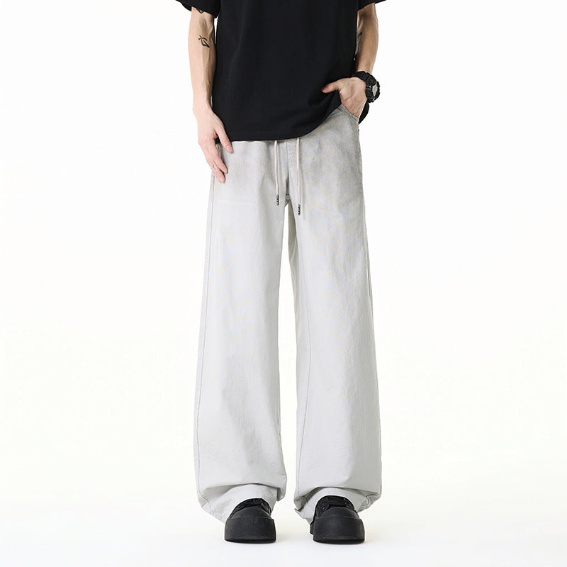 Damen Weite Baumwollmix-Hose im Baggy-Cut mit Tunnelzug und Oversized-Bein Drune