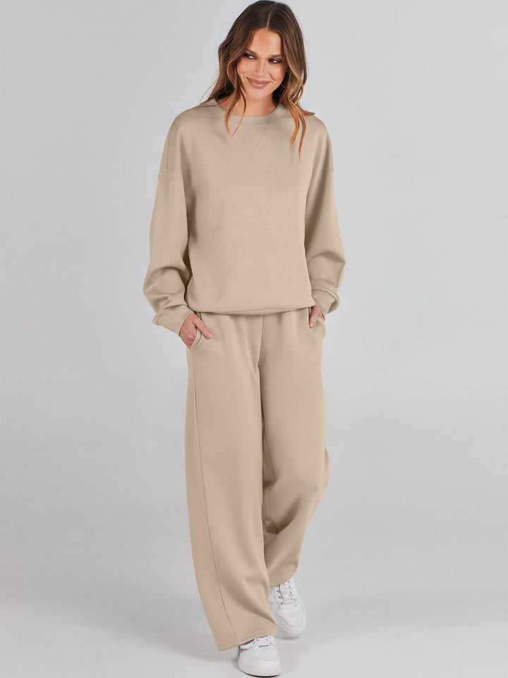 Damen entspannten Komfort Sweatset Drune