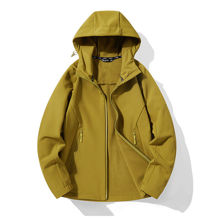 Herren Leichte Softshell-Kapuzenjacke mit Fleece-Innenfutter und wasserabweisender Oberfläche Drune