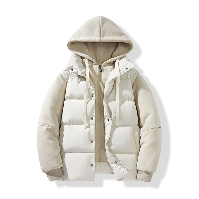 Herren Hybrid-Steppjacke mit integrierter Kapuzen-Fleeceinnenschicht Drune