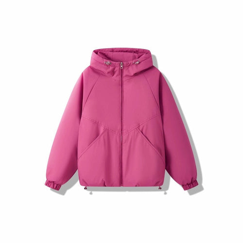 Damen Leicht wattierte Kapuzenjacke mit Raglanärmeln, elastischen Bündchen und verstellbarem Saum Drune