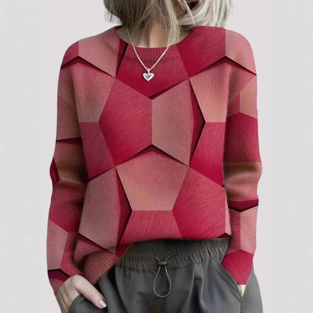 Damen Gemusterter Pullover