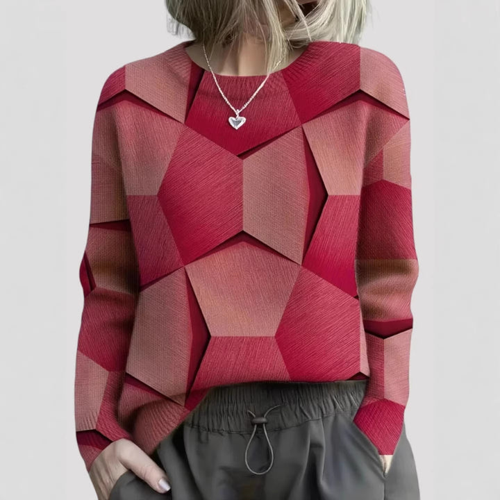 Damen Gemusterter Pullover