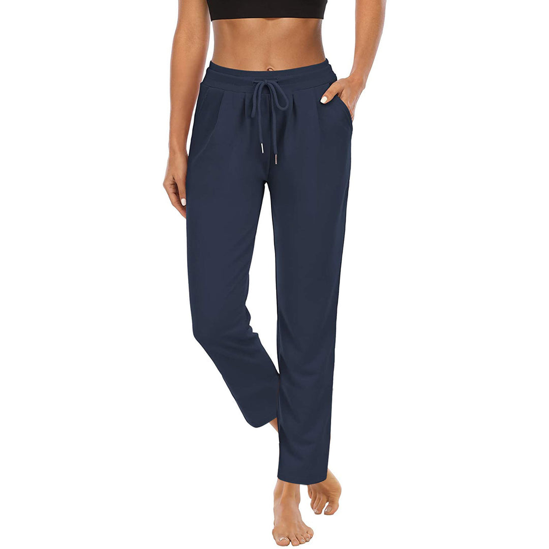 Damen nan lässige Jogginghose mit hoher Taille, Kordelzug und praktischen Seitentaschen Drune