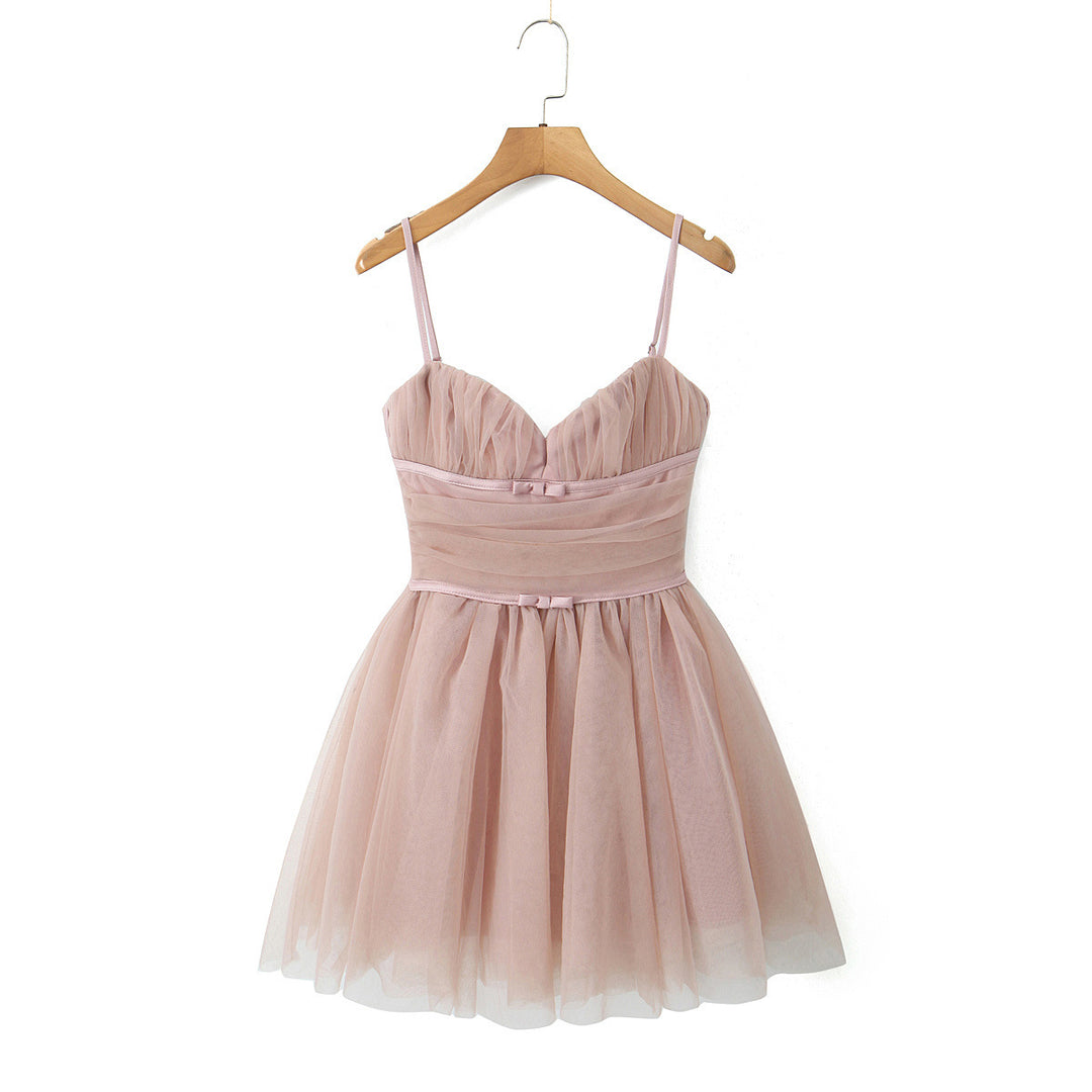 Damen Cocktailkleid mit herzförmigem Ausschnitt und schwingendem Tüllrock Drune